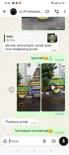Testimonial Papan Bunga Pernikahan solok