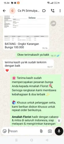Testimonial Papan Bunga solok