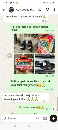 Testimonial Papan Bunga solok